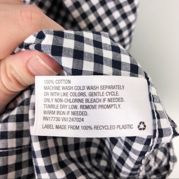 Merona | Black & White Gingham Print Button Down - Picture 7 of 7